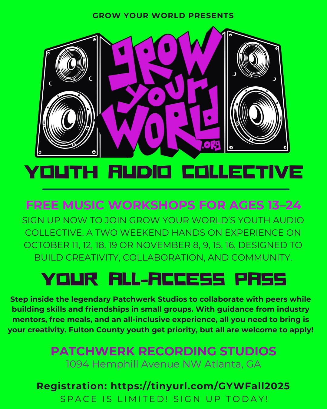 workshops free at patchwerk